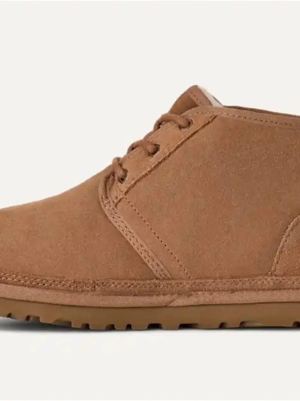 UGG Neumel Chestnut Suede Lace-Up Shearling Ankle Boots